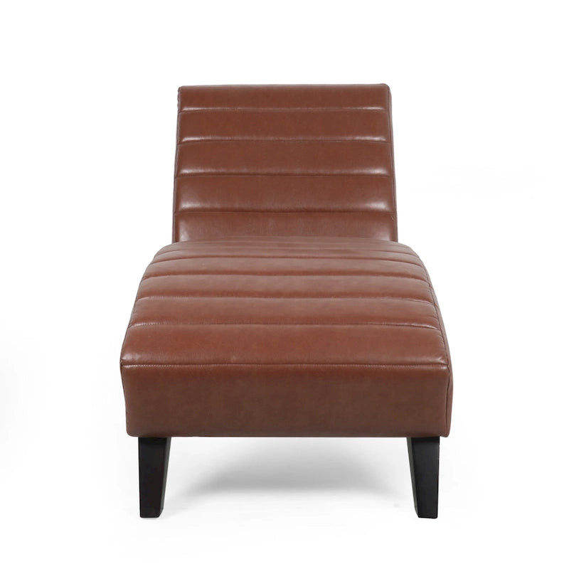 Stillmore Indoor Upholstered Channel Stitch Chaise Lounge by Christopher Knight Home