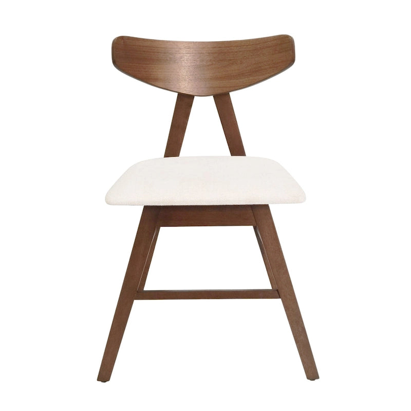 Stocker Fabric and Rubberwood Dining Chairs (Set of 2) by Christopher Knight Home