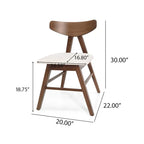Stocker Fabric and Rubberwood Dining Chairs (Set of 2) by Christopher Knight Home