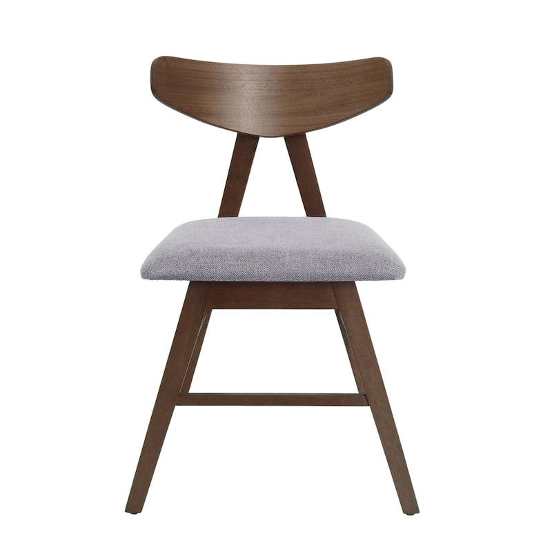 Stocker Fabric and Rubberwood Dining Chairs (Set of 2) by Christopher Knight Home