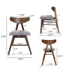 Stocker Fabric and Rubberwood Dining Chairs (Set of 2) by Christopher Knight Home