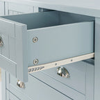 Modern Drawer Dresser for Bedroom,Chest of Dressers with Solid Wood Frame Retro Buffet Sideboard with Shell Handle