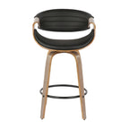 Carson Carrington Kanteborg 26 Fixed-Height Counter Stool with Bent Wood Legs & Round Footrest (Set of 2)