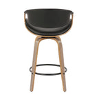 Carson Carrington Kanteborg 26 Fixed-Height Counter Stool with Bent Wood Legs & Round Footrest (Set of 2)