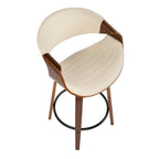 Carson Carrington Kanteborg 26 Fixed-Height Counter Stool with Bent Wood Legs & Round Footrest (Set of 2)