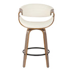 Carson Carrington Kanteborg 26 Fixed-Height Counter Stool with Bent Wood Legs & Round Footrest (Set of 2)