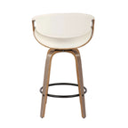 Carson Carrington Kanteborg 26 Fixed-Height Counter Stool with Bent Wood Legs & Round Footrest (Set of 2)