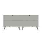 6-Drawer Double Low Dresser with Metal Legs