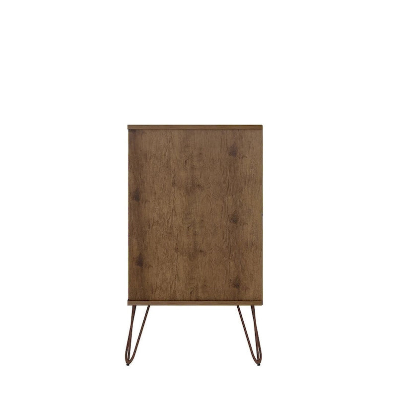 6-Drawer Double Low Dresser with Metal Legs