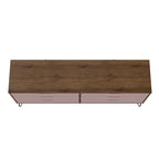 6-Drawer Double Low Dresser with Metal Legs