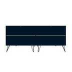 6-Drawer Double Low Dresser with Metal Legs