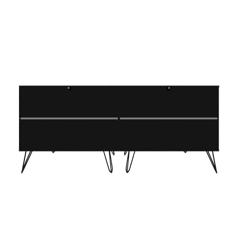 6-Drawer Double Low Dresser with Metal Legs