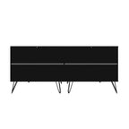 6-Drawer Double Low Dresser with Metal Legs