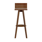Ellery Mid-Century Modern Swivel Wood Stool (Set of 2) iNSPIRE Q Modern