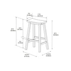Linon Cackleberry Saddle Seat Backless Counter Stool - N/A