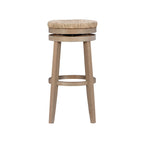 Maya Backless 31-Inch 360-Degree Swivel Bar Stool with Seagrass Seat