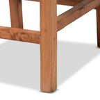 Lesia Modern Bohemian Natural Brown Rattan and Wood Counter Stool