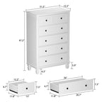 47.2H Dresser Storage Chest Vertical Clothing Storage Organizer