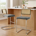 Art Leon Rustic Upholstered Counter Height Bar Stools (Set of 2)
