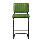 Art Leon Rustic Upholstered Counter Height Bar Stools (Set of 2)