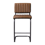 Art Leon Rustic Upholstered Counter Height Bar Stools (Set of 2)