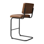 Art Leon Rustic Upholstered Counter Height Bar Stools (Set of 2)