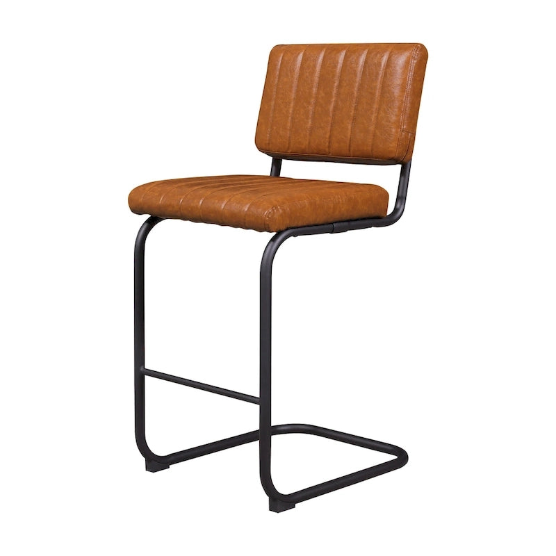 Art Leon Rustic Upholstered Counter Height Bar Stools (Set of 2)