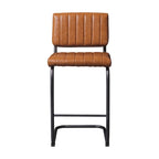 Art Leon Rustic Upholstered Counter Height Bar Stools (Set of 2)