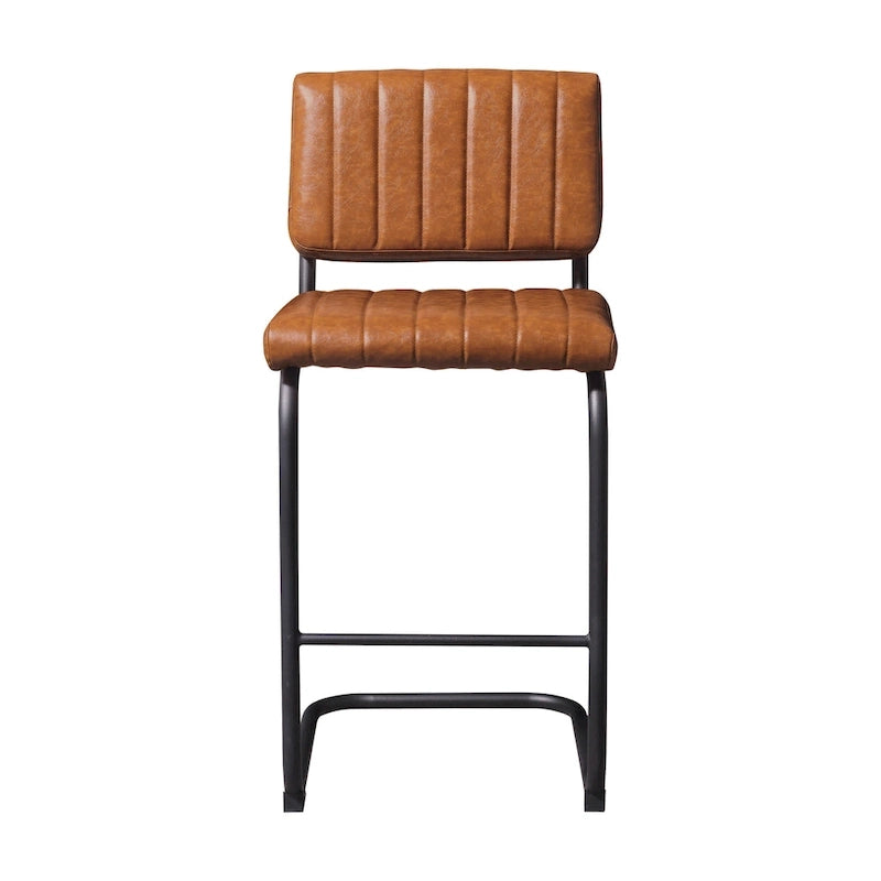 Art Leon Rustic Upholstered Counter Height Bar Stools (Set of 2)