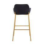 Silver Orchid Galotti Gold Fixed-Height Upholstered Bar Stool - Set of 2