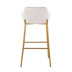 Silver Orchid Galotti Gold Fixed-Height Upholstered Bar Stool - Set of 2