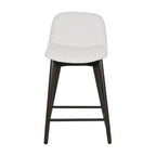 Upholstered Solid Wood Counter Stool With Footrest by East at Main