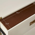 Kedric 5-Drawer Gold Accent Chest by iNSPIRE Q Bold