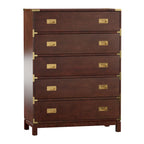 Kedric 5-Drawer Gold Accent Chest by iNSPIRE Q Bold