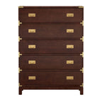 Kedric 5-Drawer Gold Accent Chest by iNSPIRE Q Bold