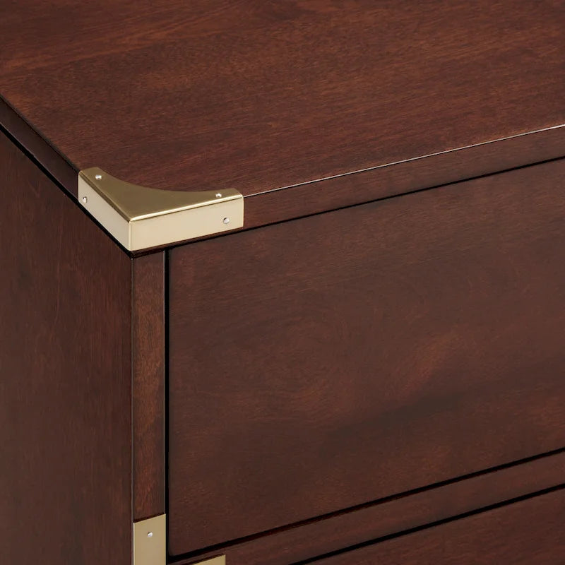 Kedric 5-Drawer Gold Accent Chest by iNSPIRE Q Bold
