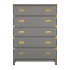 Kedric 5-Drawer Gold Accent Chest by iNSPIRE Q Bold