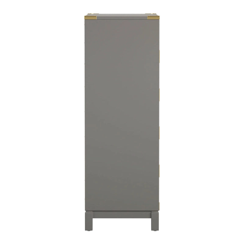 Kedric 5-Drawer Gold Accent Chest by iNSPIRE Q Bold