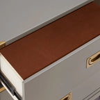 Kedric 5-Drawer Gold Accent Chest by iNSPIRE Q Bold
