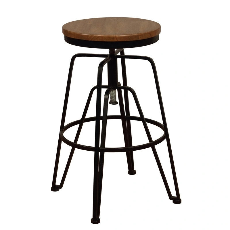 Wood and Metal 25-29 Inch Adjustable Stool