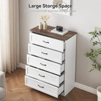 Modern 6 Drawer Dresser Closet Storage Tower Organizer Unit for Bedroom