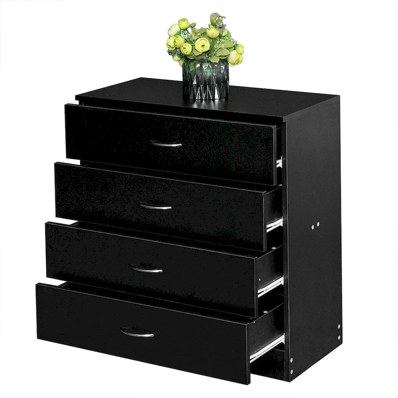 Wood 4-Drawer Chest of Drawers