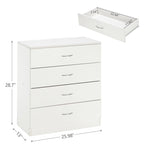 Wood 4-Drawer Chest of Drawers