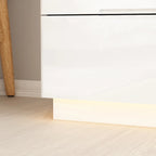 5 Drawer Chest Dresser w/High Gloss Drawers Chest With Light Storage