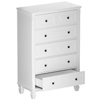 Modern Dresser with 6 Drawers Wood Chest of Storage Dressers Organizer