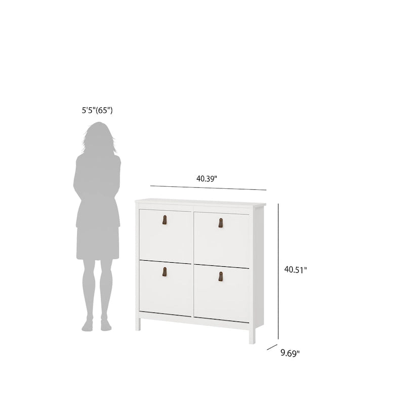 Porch & Den Madrid 4-Drawer Shoe Cabinet