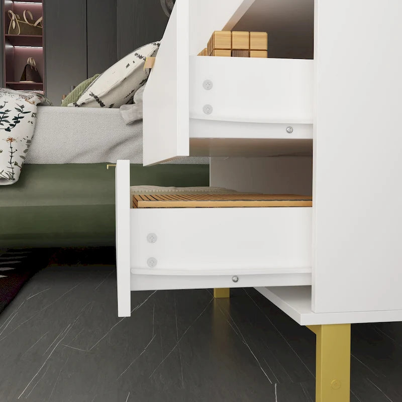 Timechee 3 Drawer 29.7 H Storage Chest Black Dresser End Table