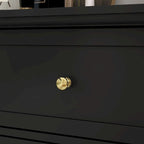 Lacquer Dresser for Bedroom with Deep Drawers Wooden 6 Drawers Chest