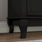 Lacquer Dresser for Bedroom with Deep Drawers Wooden 6 Drawers Chest