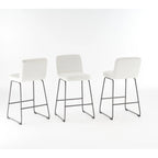 Lakeview Upholstered Modern Barstools Set of 3